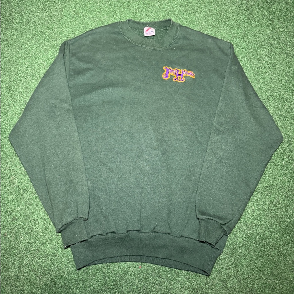 Vintage Jimi Hendrix Experience Medium 19x27 Jerzees Green Crewneck Sweatshirt